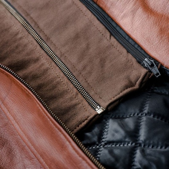 Mens Brown Winter Hooded Leather Bomber Jacket Mens Brown Winter Hooded Leather Bomber Jacket