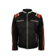 Mens Cafe Racer Striped Black Retro Biker Jacket Mens Cafe Racer Striped Black Retro Biker Jacket