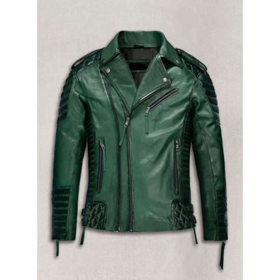 Mens Charles Burnt Green Leather Jacket Mens Charles Burnt Green Leather Jacket