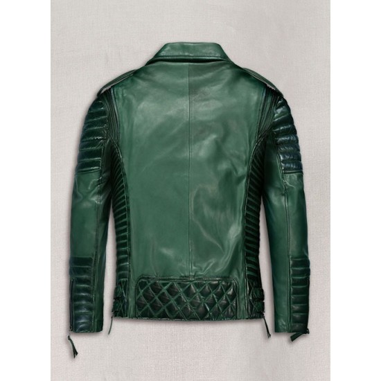 Mens Charles Burnt Green Leather Jacket Mens Charles Burnt Green Leather Jacket