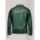 Mens Charles Burnt Green Leather Jacket Mens Charles Burnt Green Leather Jacket