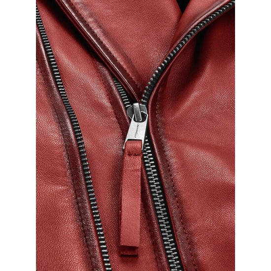Mens Charles Burnt Red Leather Jacket Mens Charles Burnt Red Leather Jacket