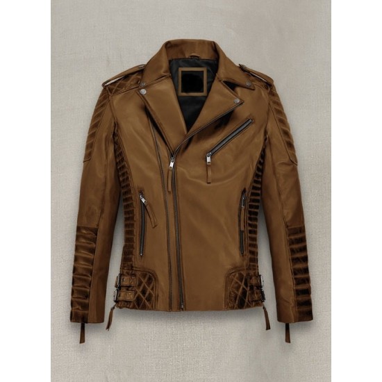 Mens Charles Burnt Tan Brown Leather Jacket Mens Charles Burnt Tan Brown Leather Jacket