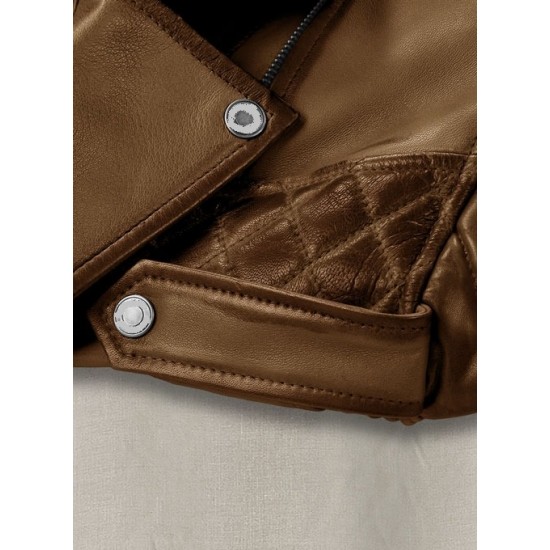 Mens Charles Burnt Tan Brown Leather Jacket Mens Charles Burnt Tan Brown Leather Jacket