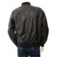 Mens Classic Quilted Panel Real Leather Bomber Jacket Mens Classic Quilted Panel Real Leather Bomber Jacket