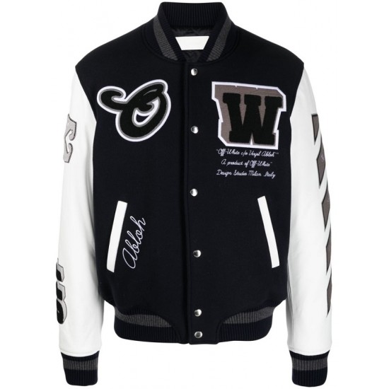 Mens Cryst Moon Phase varsity jacket Mens Cryst Moon Phase varsity jacket