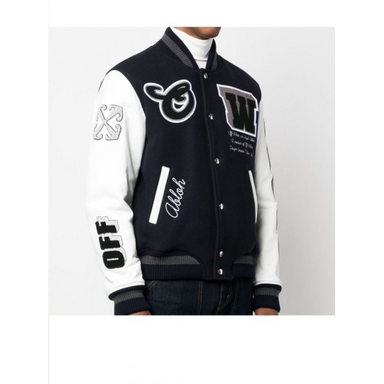Mens Cryst Moon Phase varsity jacket Mens Cryst Moon Phase varsity jacket