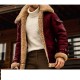 Mens Faux Fur Shearling Aviator Bomber Jacket Mens Faux Fur Shearling Aviator Bomber Jacket