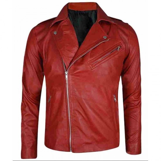 Mens Finn Balor WWE Superstar Balor Club Red Leather Jacket Mens Finn Balor WWE Superstar Balor Club Red Leather Jacket