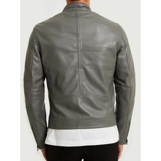 Mens Grey Leather Jacket Mens Grey Leather Jacket