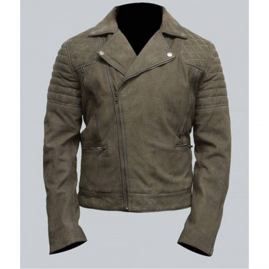 Mens Grey Suede Leather Motorcycle Jacket Mens Grey Suede Leather Motorcycle Jacket