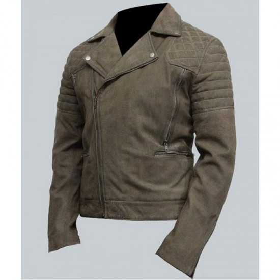 Mens Grey Suede Leather Motorcycle Jacket Mens Grey Suede Leather Motorcycle Jacket