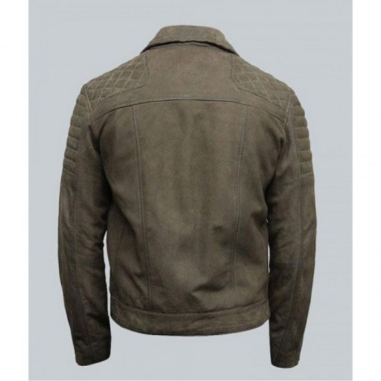 Mens Grey Suede Leather Motorcycle Jacket Mens Grey Suede Leather Motorcycle Jacket