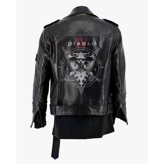 Mens Halloween Diablo IV Gaming Cosplay Leather Jacket Mens Halloween Diablo IV Gaming Cosplay Leather Jacket