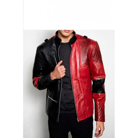 Mens Harley Live Fast Die Clown Leather Halloween Costume Jacket