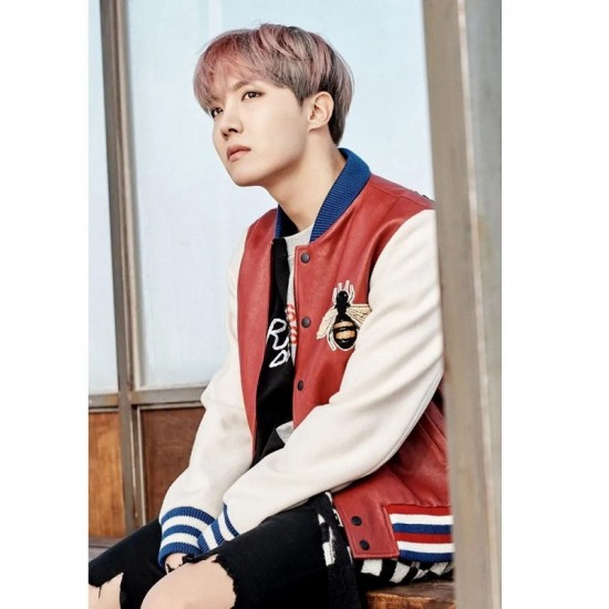 Mens J Hope Blind for Love Leather Bomber Jacket Mens J Hope Blind for Love Leather Bomber Jacket