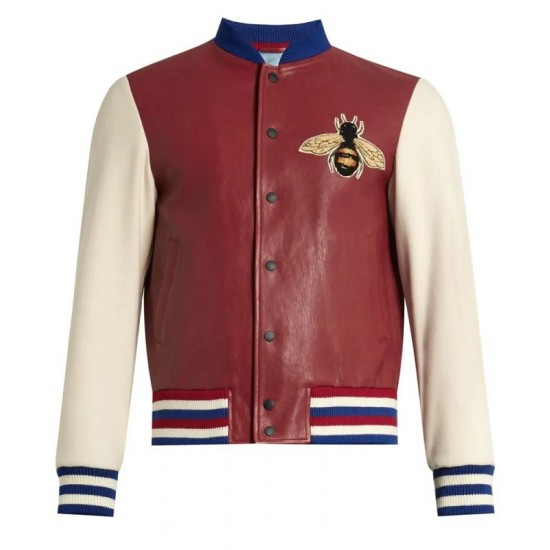 Mens J Hope Blind for Love Leather Bomber Jacket Mens J Hope Blind for Love Leather Bomber Jacket