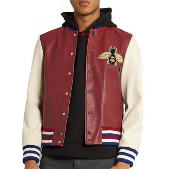 Mens J Hope Blind for Love Leather Bomber Jacket Mens J Hope Blind for Love Leather Bomber Jacket