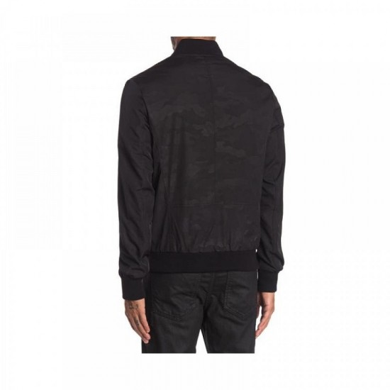 Mens Karl Lagerfeld Paris Camo Solid Bomber Jacket Mens Karl Lagerfeld Paris Camo Solid Bomber Jacket