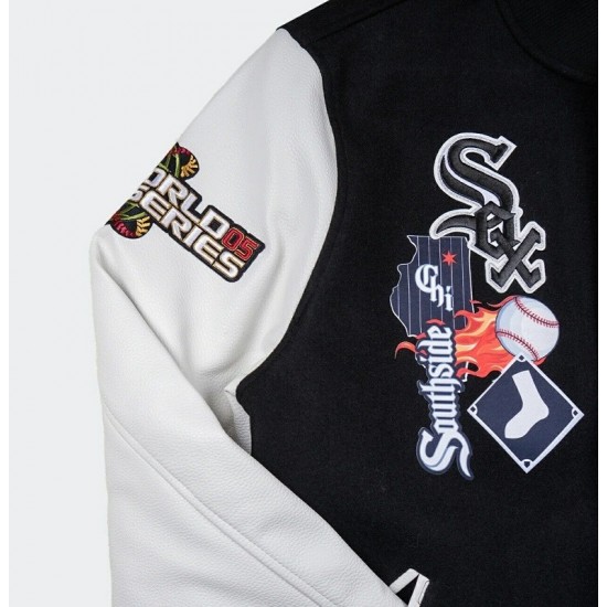 Mens MLB Chicago White Sox Gradient Logo Jacket