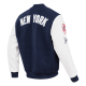 Mens MLB New York Yankees Blue Letterman Varsity Jacket Mens MLB New York Yankees Blue Letterman Varsity Jacket