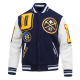 Mens NBA Denver Nuggets Mashup Varsity Jacket Mens NBA Denver Nuggets Mashup Varsity Jacket