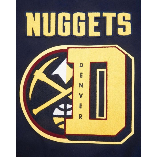 Mens NBA Denver Nuggets Mashup Varsity Jacket Mens NBA Denver Nuggets Mashup Varsity Jacket