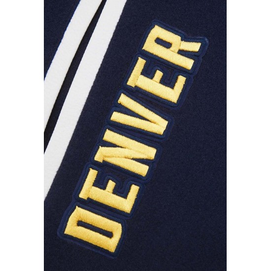 Mens NBA Denver Nuggets Mashup Varsity Jacket Mens NBA Denver Nuggets Mashup Varsity Jacket