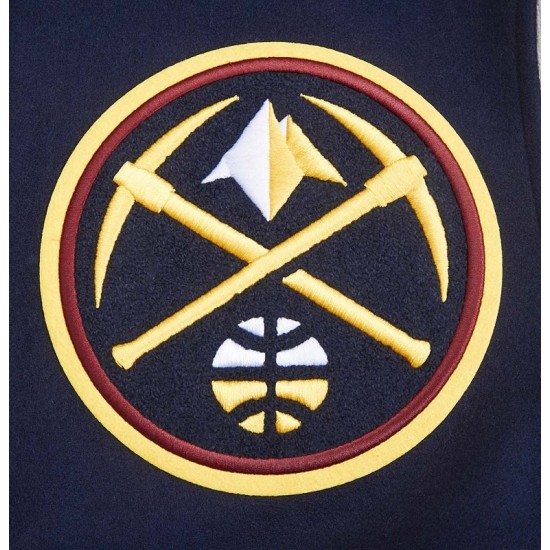 Mens NBA Denver Nuggets Mashup Varsity Jacket Mens NBA Denver Nuggets Mashup Varsity Jacket