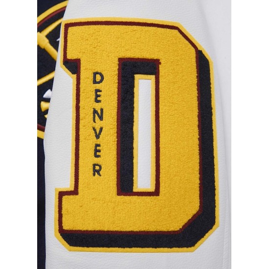 Mens NBA Denver Nuggets Mashup Varsity Jacket Mens NBA Denver Nuggets Mashup Varsity Jacket