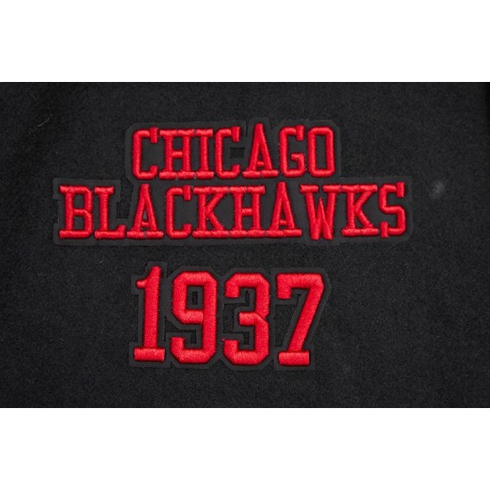 Mens NHL Chicago Blackhawks Retro Classic Varsity Jacket Mens NHL Chicago Blackhawks Retro Classic Varsity Jacket
