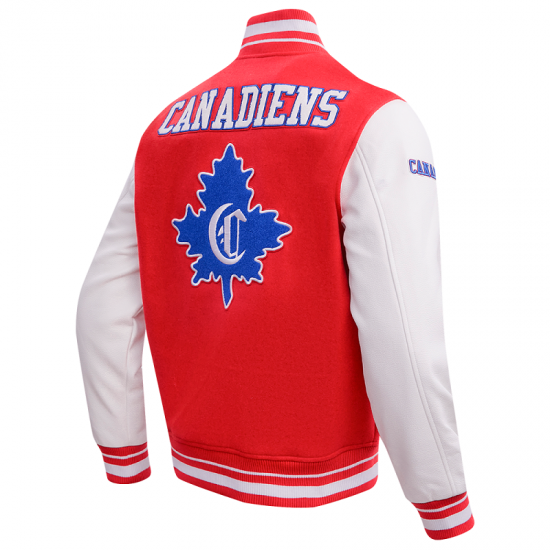 Mens NHL Montreal Canadiens Red Classic Varsity Jacket Mens NHL Montreal Canadiens Red Classic Varsity Jacket