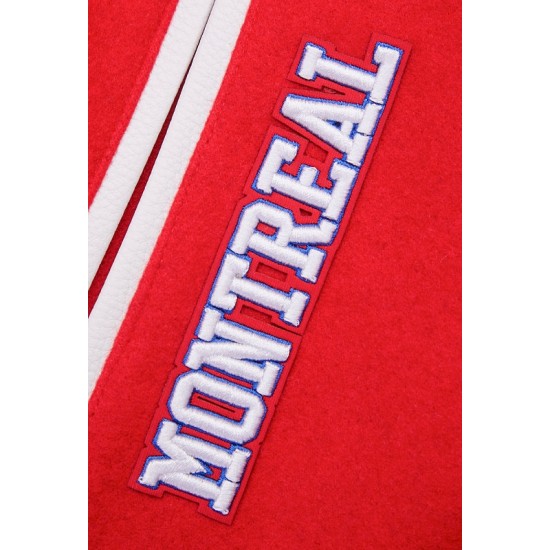Mens NHL Montreal Canadiens Red Classic Varsity Jacket Mens NHL Montreal Canadiens Red Classic Varsity Jacket