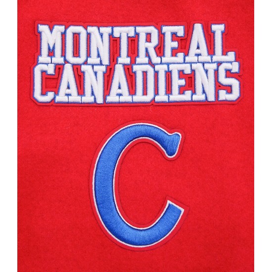 Mens NHL Montreal Canadiens Red Classic Varsity Jacket Mens NHL Montreal Canadiens Red Classic Varsity Jacket