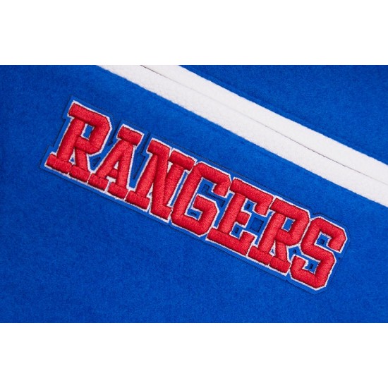 Mens NHL New York Rangers Retro Varsity Jacket Mens NHL New York Rangers Retro Varsity Jacket