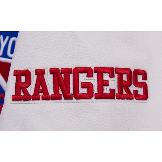 Mens NHL New York Rangers Retro Varsity Jacket Mens NHL New York Rangers Retro Varsity Jacket