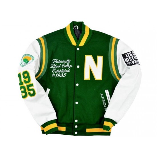 Mens Norfolk State University Unisex Varsity Jacket Mens Norfolk State University Unisex Varsity Jacket