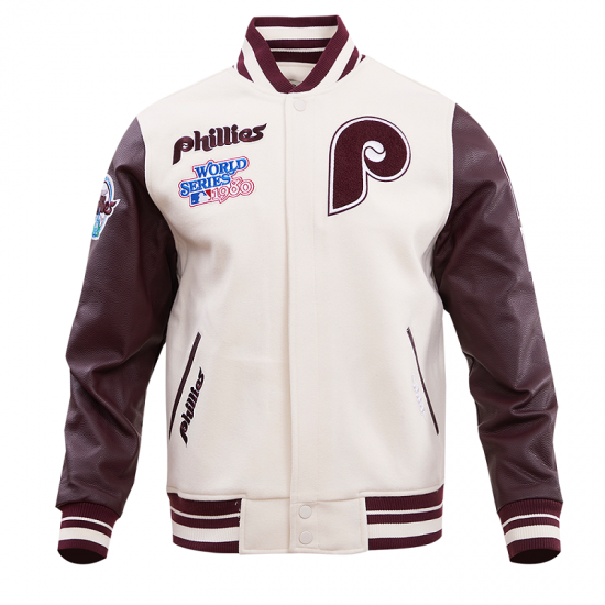 Mens Philadelphia Phillies Retro Classic Varsity Jacket Mens Philadelphia Phillies Retro Classic Varsity Jacket