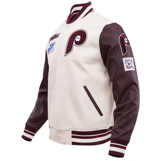 Mens Philadelphia Phillies Retro Classic Varsity Jacket Mens Philadelphia Phillies Retro Classic Varsity Jacket