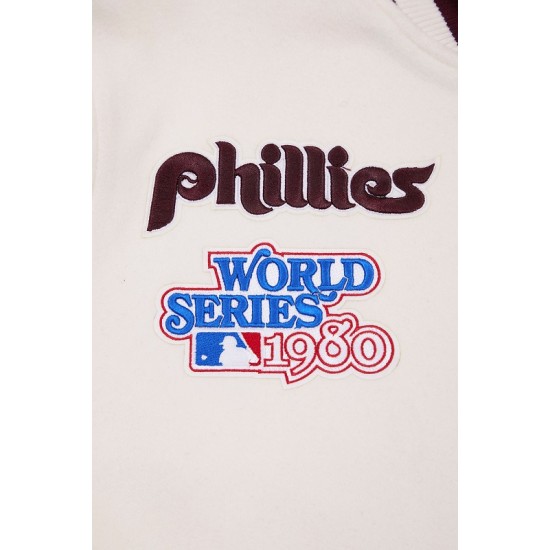 Mens Philadelphia Phillies Retro Classic Varsity Jacket Mens Philadelphia Phillies Retro Classic Varsity Jacket
