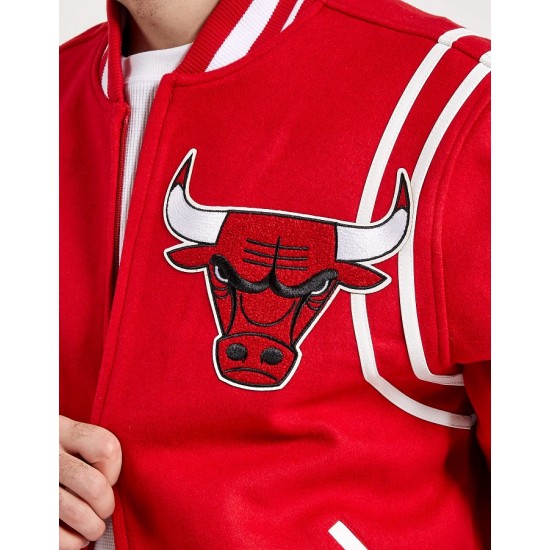 Mens Pro Standard Chicago Bulls 6X Champs Varsity Jacket Mens Pro Standard Chicago Bulls 6X Champs Varsity Jacket