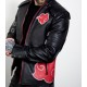 Mens Red Clouds Cloak Black Leather Jacket Mens Red Clouds Cloak Black Leather Jacket