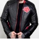 Mens Red Clouds Cloak Black Leather Jacket Mens Red Clouds Cloak Black Leather Jacket