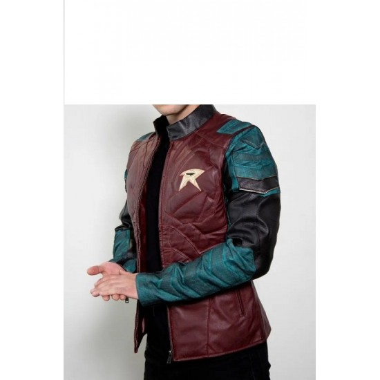 Mens Robin The Titans Leather Halloween Costume Jacket Mens Robin The Titans Leather Halloween Costume Jacket