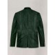Mens Safari Hickory Green Suede Leather Jacket Mens Safari Hickory Green Suede Leather Jacket