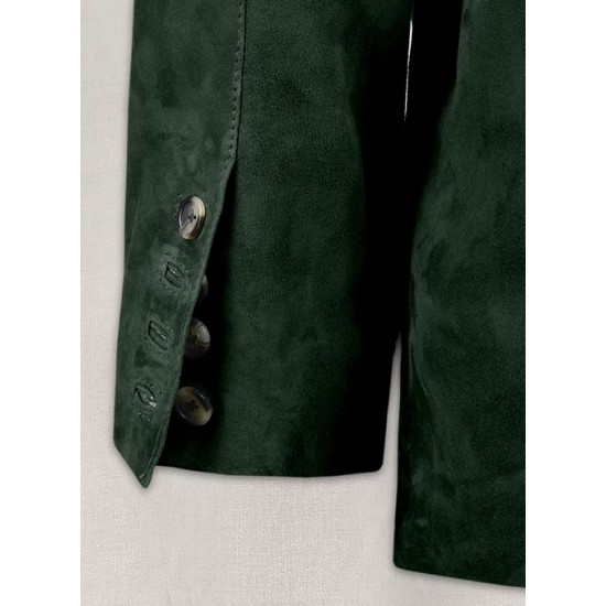 Mens Safari Hickory Green Suede Leather Jacket Mens Safari Hickory Green Suede Leather Jacket