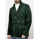 Mens Safari Hickory Green Suede Leather Jacket Mens Safari Hickory Green Suede Leather Jacket