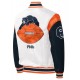 Mens Starter White Throwback Warm Up Pitch Satin Full Snap Varsity Jacket Mens Starter White Throwback Warm Up Pitch Satin Full Snap Varsity Jacket