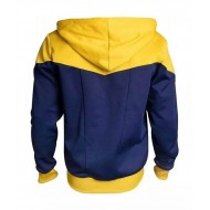 Mens Super Villain Athletic Gym Wear Gauntlet Logo Fleece Hoodie Jacket