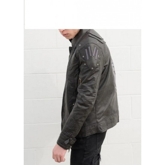 Mens Transformers Black Armor Leather Costume Jacket Mens Transformers Black Armor Leather Costume Jacket